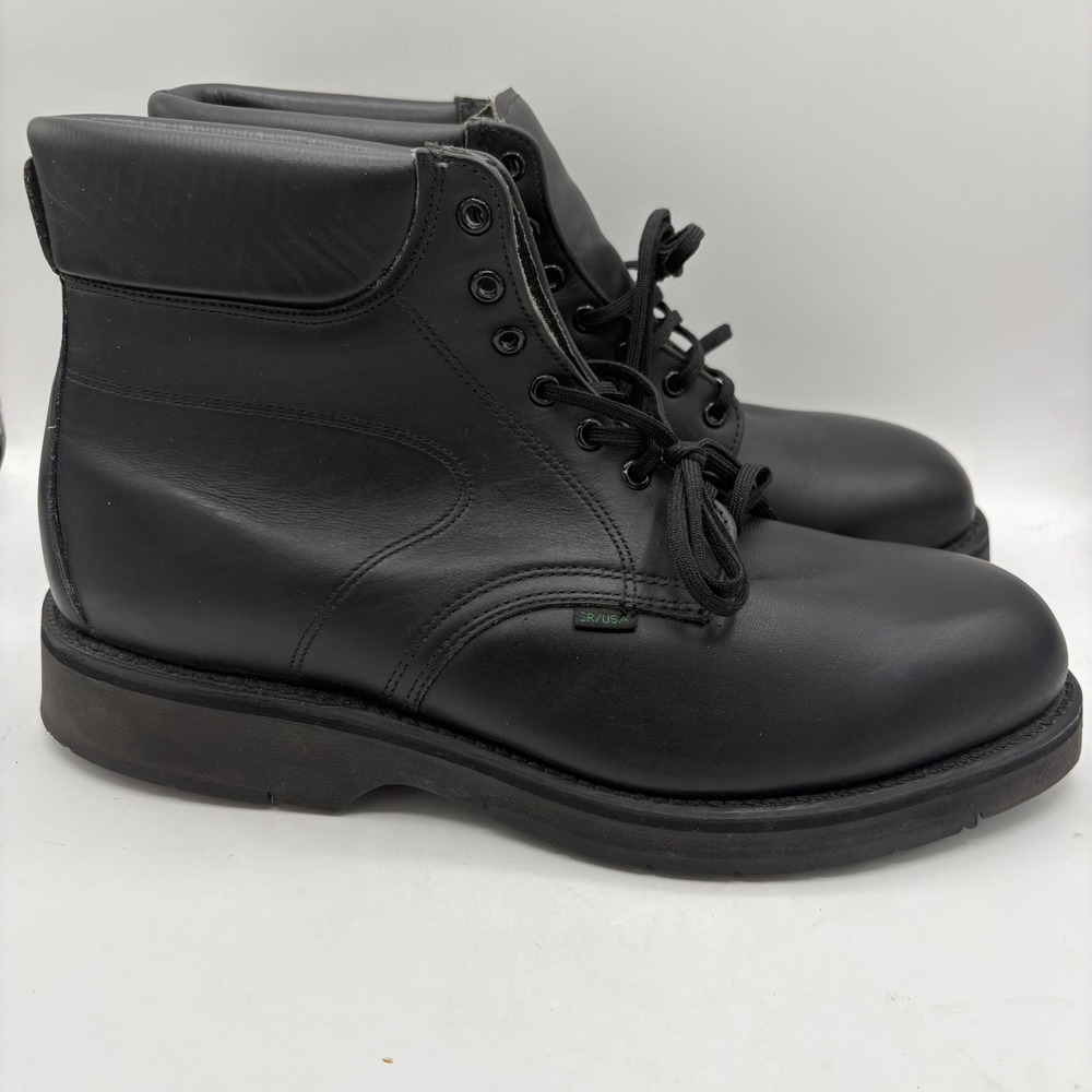 Work America Boots Mens 9.5 3E 47715K0 Black USPS UQC Leather Made in USA EUC